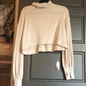 Free people cropped turtleneck!